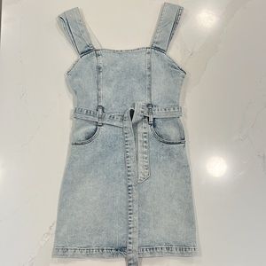 Alice + Olivia Jeans: Gorgeous Pleated Denim Apron Dress